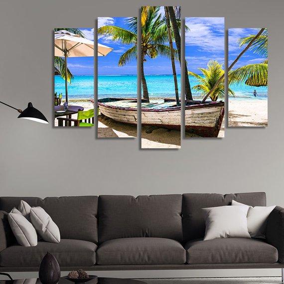 The Coast Is Quiet - Sapce 5 Panel Canvas Art Wall Decor The Coast Is Quiet - Sapce 5 Panel Canvas Art Wall Decor