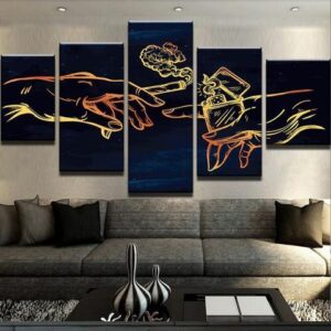 The Creation Of Cannabis 1 - Abstract 5 Panel Canvas Art Wall Decor