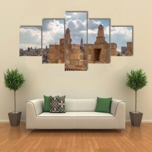 The Damascus Gate In Jerusalem - Nature 5 Panel Canvas Art Wall Decor