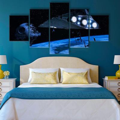 The Dark Side -Abstract 5 Panel Canvas Art Wall Decor The Dark Side -Abstract 5 Panel Canvas Art Wall Decor