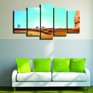 The Desert Landscape - Nature 5 Panel Canvas Art Wall Decor