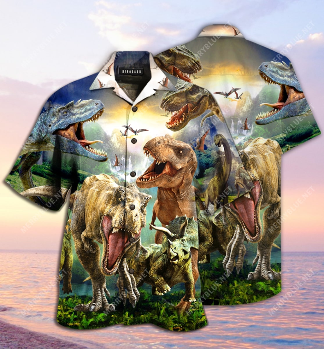 The Dinosaur All Over Printed Hawaiian Shirt The Dinosaur All Over Printed Hawaiian Shirt