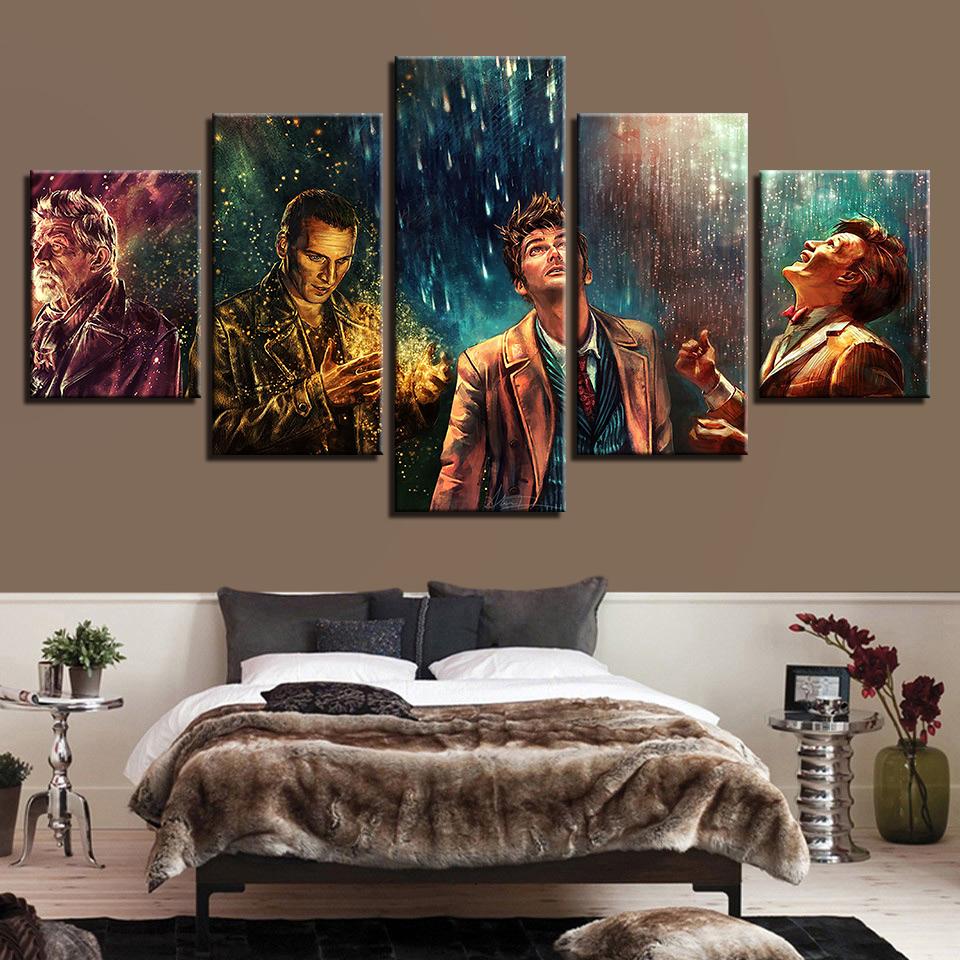 The Doctors Movie Characters Doctor Who - Movie 5 Panel Canvas Art Wall Decor The Doctors Movie Characters Doctor Who - Movie 5 Panel Canvas Art Wall Decor