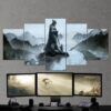 The Elder Scrolls Skyrim Dragon Viking 02 - Gaming 5 Panel Canvas Art Wall Decor