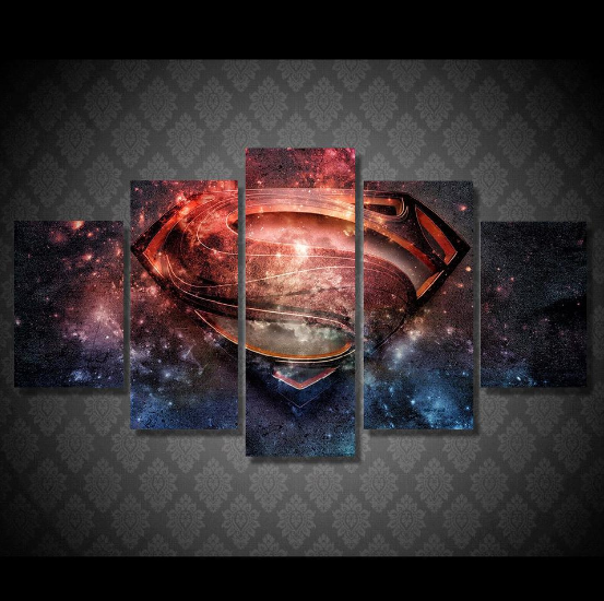 The Emblem Supergirl Movie - Dc 5 Panel Canvas Art Wall Decor The Emblem Supergirl Movie - Dc 5 Panel Canvas Art Wall Decor