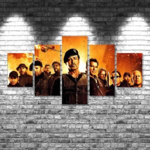 The Expendables 2 - Movie 5 Panel Canvas Art Wall Decor