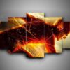 The Flash 3 - Dc 5 Panel Canvas Art Wall Decor