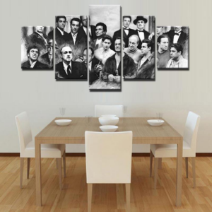 The Godfather Characters - Movie 5 Panel Canvas Art Wall Decor
