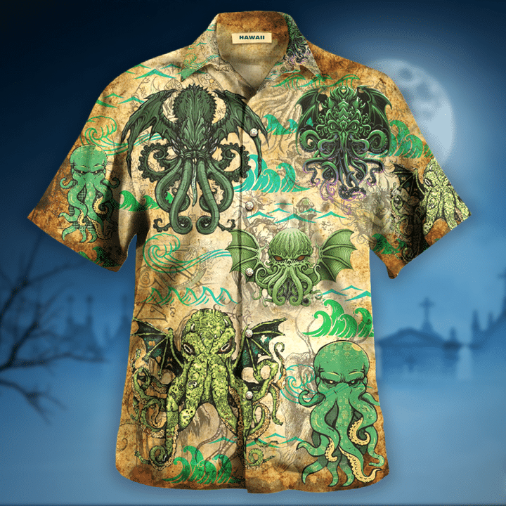 The Great Cthulhu Hawaiian Shirt The Great Cthulhu Hawaiian Shirt