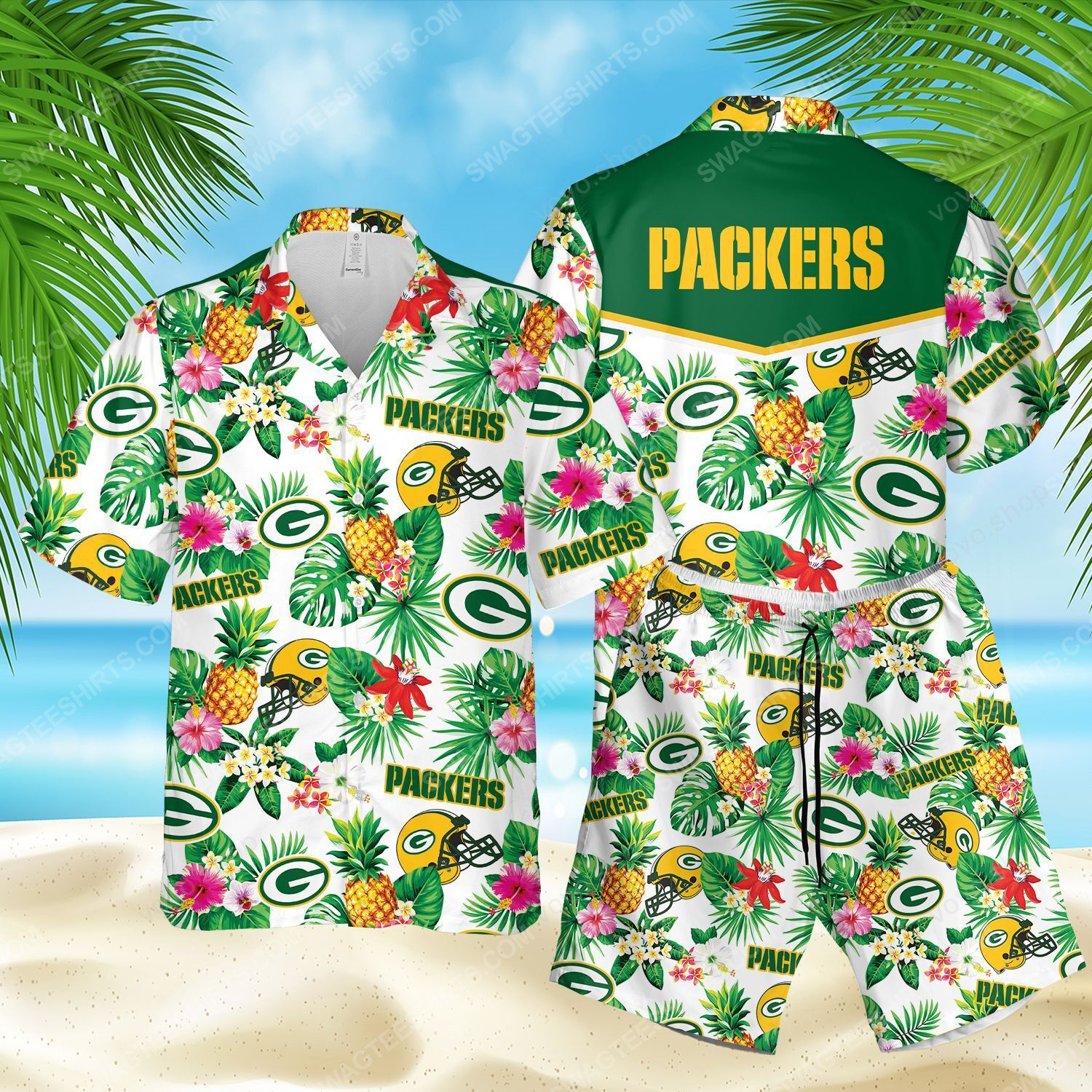 The Green Bay Packers Full Printed Hawaiian Shirt- Maria The Green Bay Packers Full Printed Hawaiian Shirt- Maria