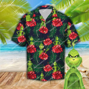 The Grinch Floral All Over Print Hawaiian Shirt