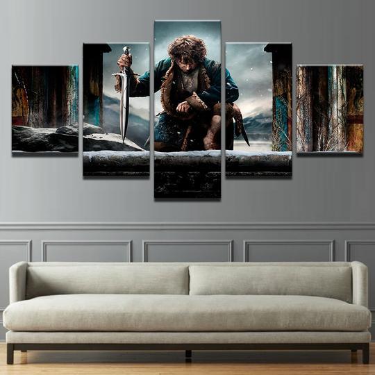 The Hobbit Bilbo Baggins - Movie 5 Panel Canvas Art Wall Decor The Hobbit Bilbo Baggins - Movie 5 Panel Canvas Art Wall Decor
