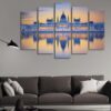 The Hungarian Parliament In Budapest - Nature 5 Panel Canvas Art Wall Decor