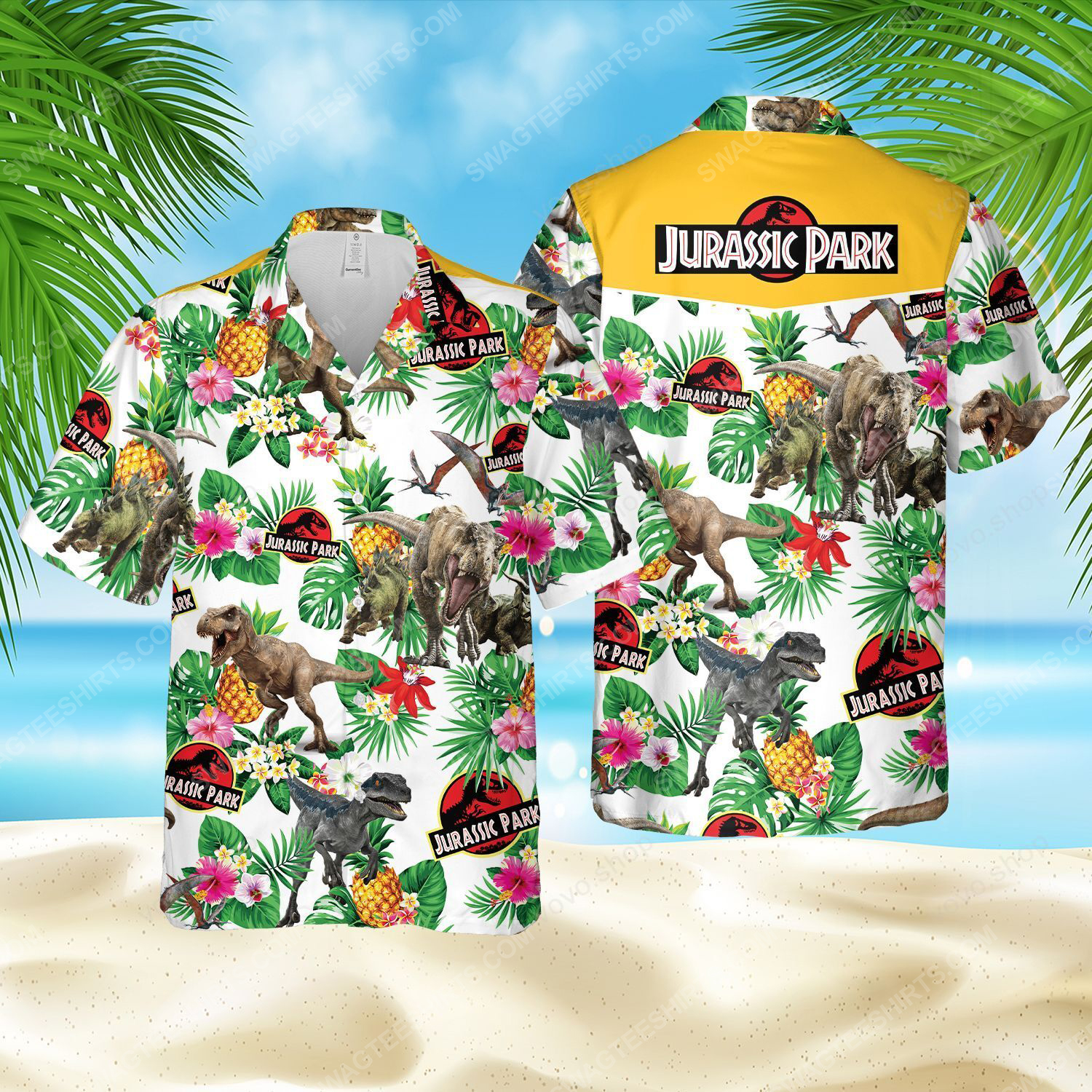 The Jurassic World Movie Full Printed Hawaiian Shirt The Jurassic World Movie Full Printed Hawaiian Shirt