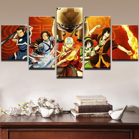 The Last Airbender Movie - Cartoon 5 Panel Canvas Art Wall Decor The Last Airbender Movie - Cartoon 5 Panel Canvas Art Wall Decor