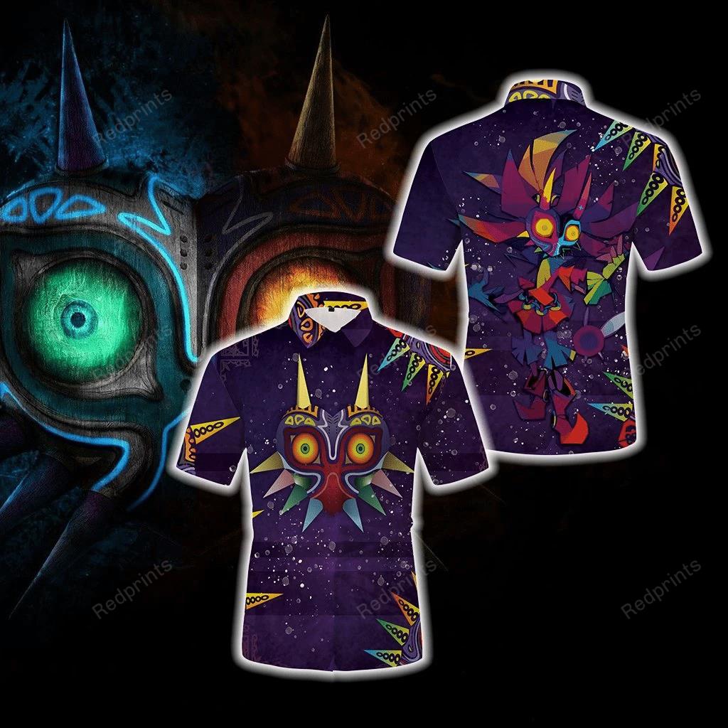 The Legend Of Zelda You’Ve Met With A Terrible Fate Majora’S Hawaiian Shirt The Legend Of Zelda You’Ve Met With A Terrible Fate Majora’S Hawaiian Shirt