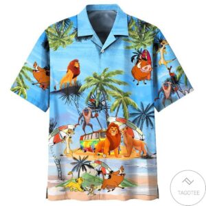 The Lion King Summer Vacation Cartoon Hawaiian Shirt