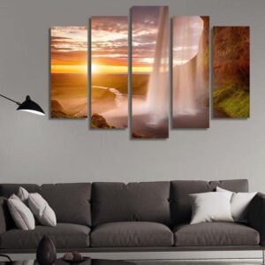 The Majestic Scene - Nature 5 Panel Canvas Art Wall Decor