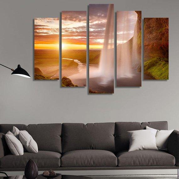 The Majestic Scene - Nature 5 Panel Canvas Art Wall Decor The Majestic Scene - Nature 5 Panel Canvas Art Wall Decor