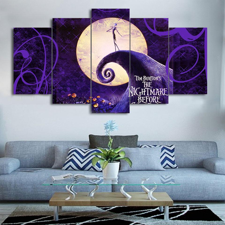 The Nightmare Before Christmas 2 - Cartoon 5 Panel Canvas Art Wall Decor The Nightmare Before Christmas 2 - Cartoon 5 Panel Canvas Art Wall Decor
