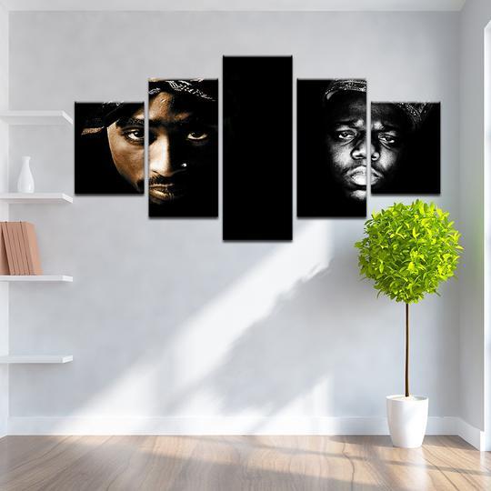 The Notorious B.I.G Tupac - Music 5 Panel Canvas Art Wall Decor The Notorious B.I.G Tupac - Music 5 Panel Canvas Art Wall Decor