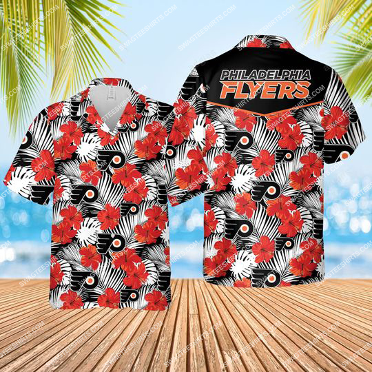 The Philadelphia Flyers Hockey Team All Over Print Hawaiian Shirt The Philadelphia Flyers Hockey Team All Over Print Hawaiian Shirt