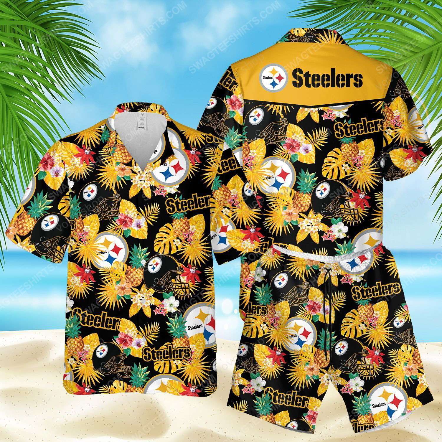 The Pittsburgh Steelers Full Printed Hawaiian Shirt The Pittsburgh Steelers Full Printed Hawaiian Shirt