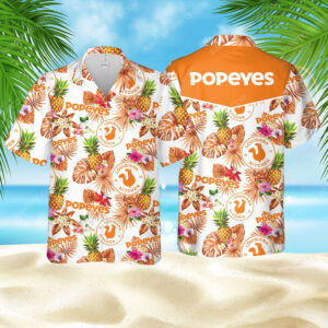 The Popeyes Louisiana Kitchen Full Printed Hawaiian Shirt