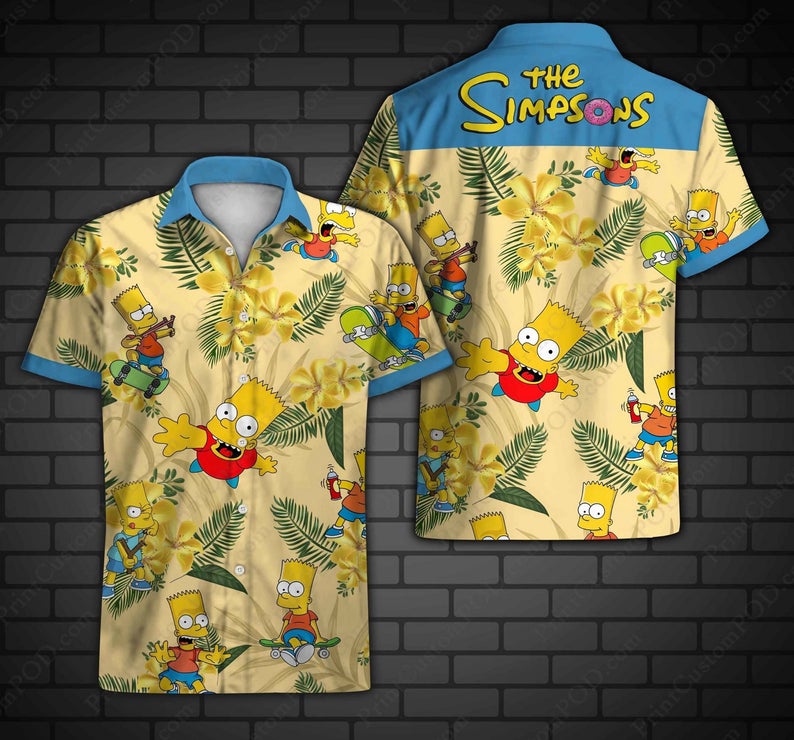 The Simpsons Bart Simpson Hawaiian Shirt The Simpsons Bart Simpson Hawaiian Shirt