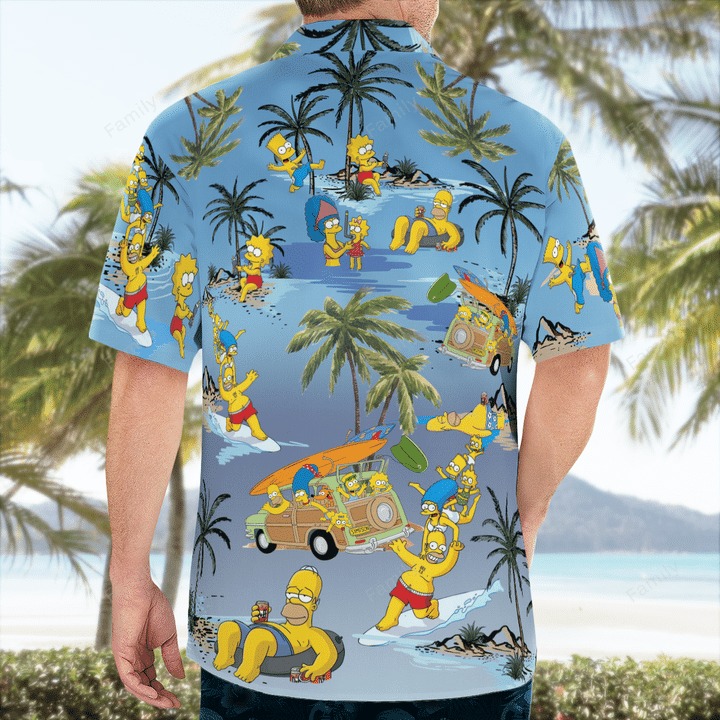 The Simpsons Family On The Island Hawaiian Shirt The Simpsons Family On The Island Hawaiian Shirt