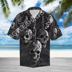 The Skull All Over Printed Hawaiian Shirt