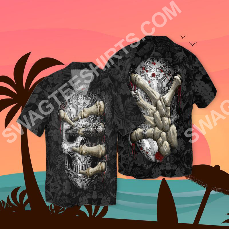 The Sugar Skull All Over Printed Hawaiian Shirt The Sugar Skull All Over Printed Hawaiian Shirt