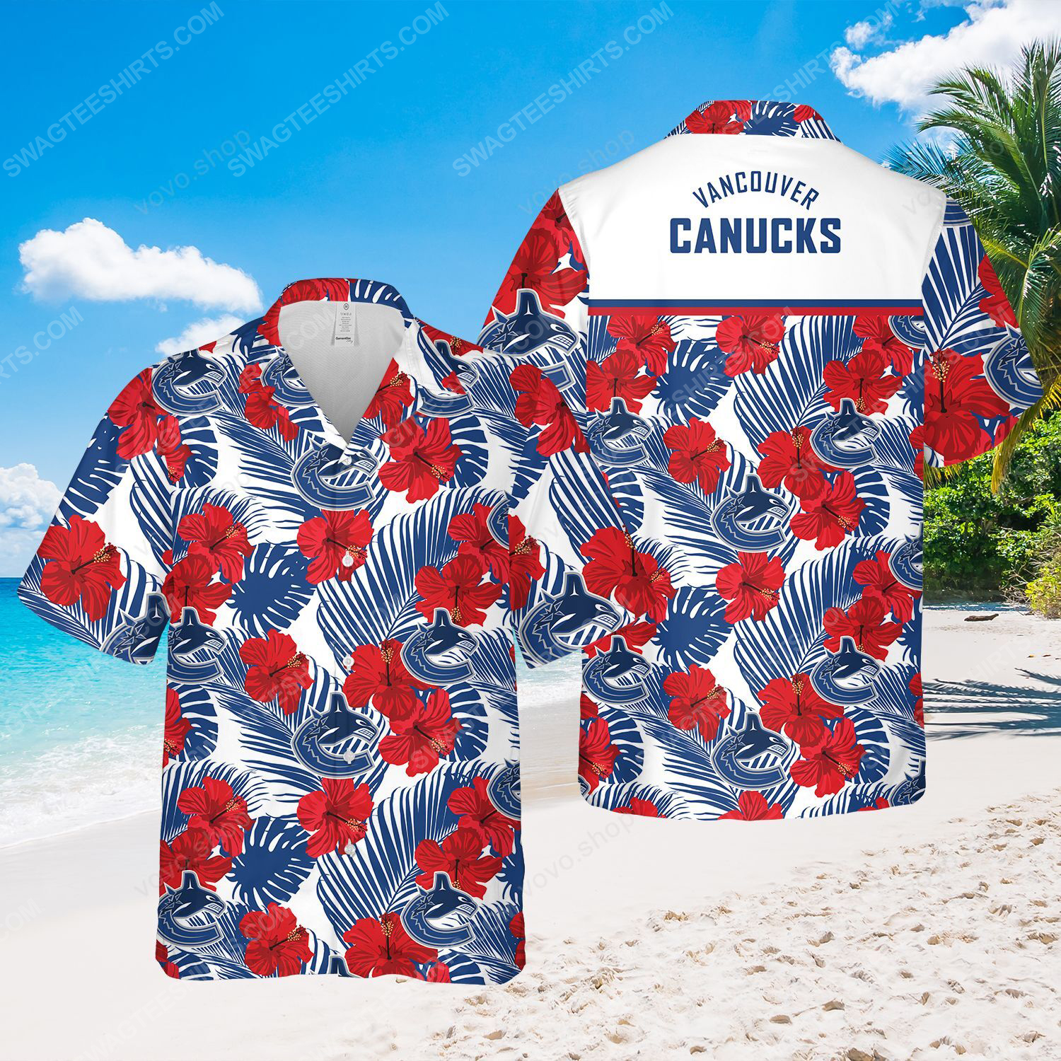 The Vancouver Canucks Nhl Full Printed Hawaiian Shirt- Maria The Vancouver Canucks Nhl Full Printed Hawaiian Shirt- Maria