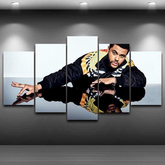 The Weeknd Rock Singer - Famous Person 5 Panel Canvas Art Wall Decor The Weeknd Rock Singer - Famous Person 5 Panel Canvas Art Wall Decor