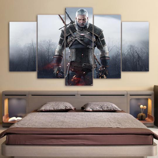 The Witcher 3: Wild Hunt - Movie 5 Panel Canvas Art Wall Decor The Witcher 3: Wild Hunt - Movie 5 Panel Canvas Art Wall Decor