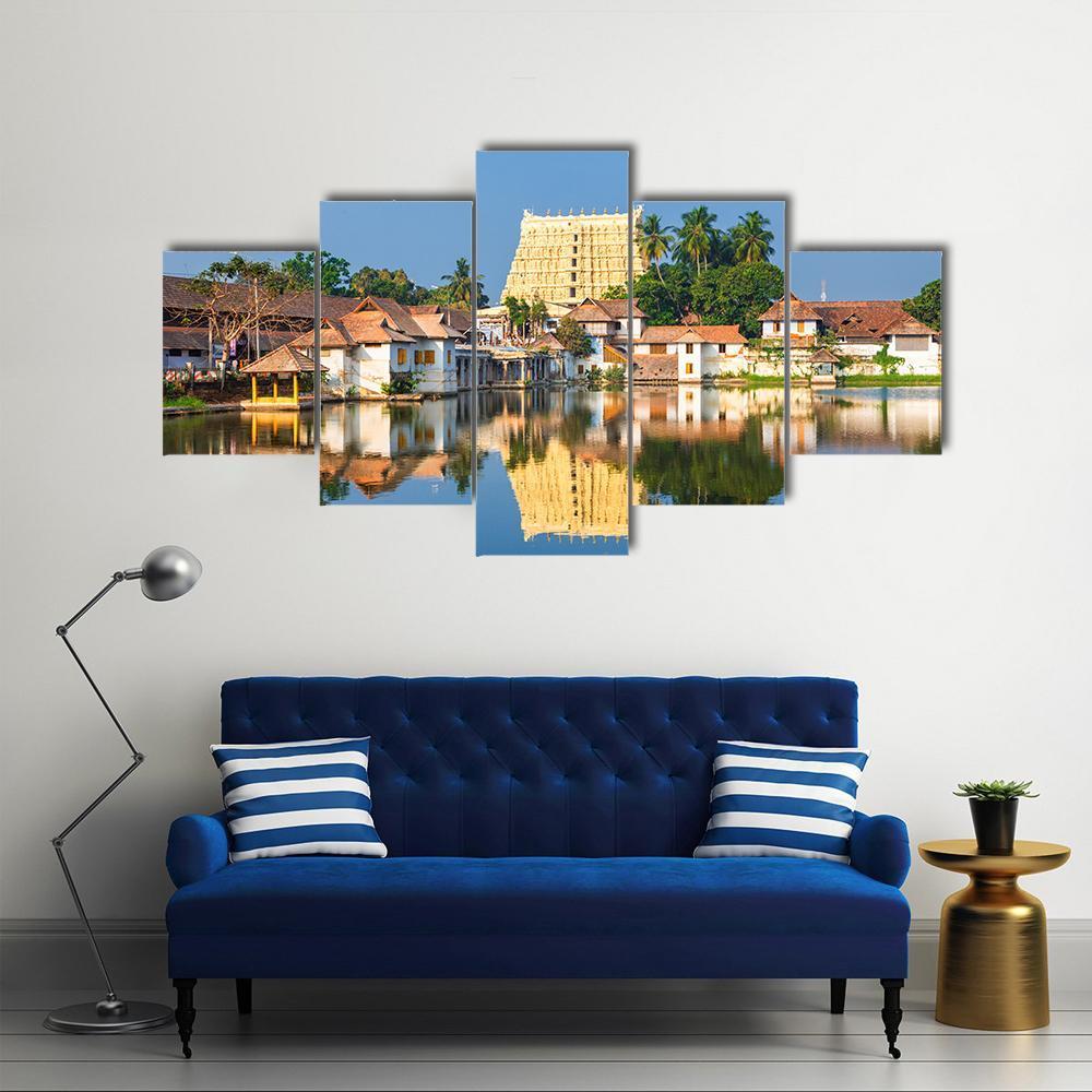 Thiruvananthapuram Temple In India - Nature 5 Panel Canvas Art Wall Decor Thiruvananthapuram Temple In India - Nature 5 Panel Canvas Art Wall Decor