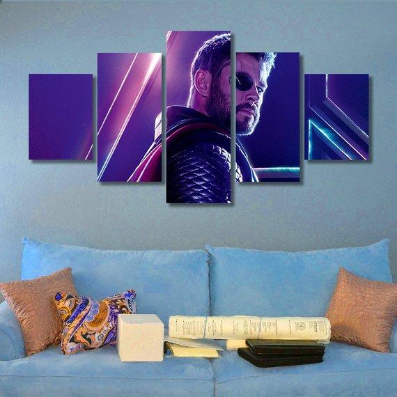 Thor 03 - Dc 5 Panel Canvas Art Wall Decor Thor 03 - Dc 5 Panel Canvas Art Wall Decor