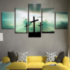 Three Crosses 1 - Religion 5 Panel Canvas Art Wall Decor