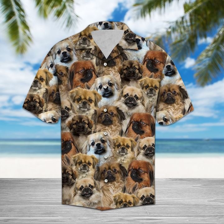 Tibetan Spaniel Hawaiian Shirt Summer Button Up Tibetan Spaniel Hawaiian Shirt Summer Button Up