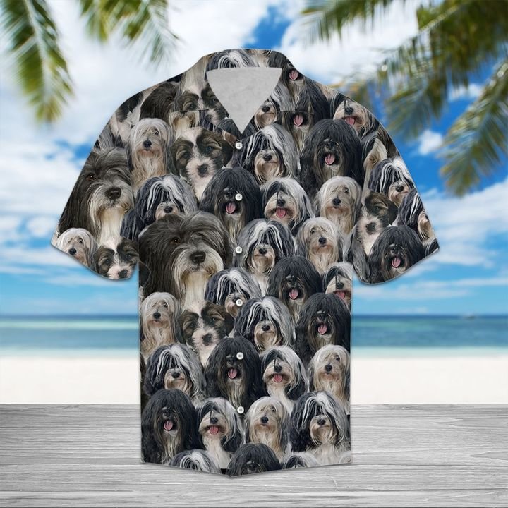 Tibetan Terrier Hawaiian Shirt Summer Button Up Tibetan Terrier Hawaiian Shirt Summer Button Up