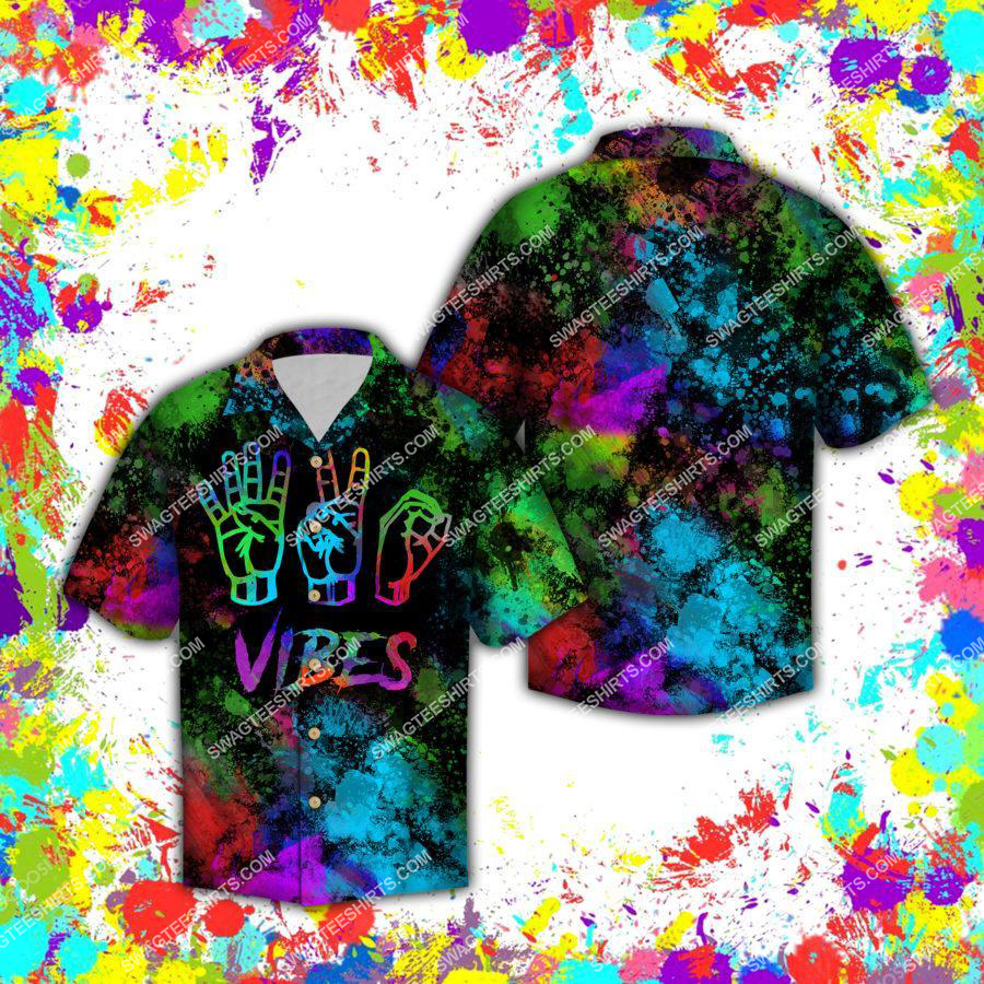 Tie Dye Colorful 420 Vibes All Over Print Hawaiian Shirt Tie Dye Colorful 420 Vibes All Over Print Hawaiian Shirt
