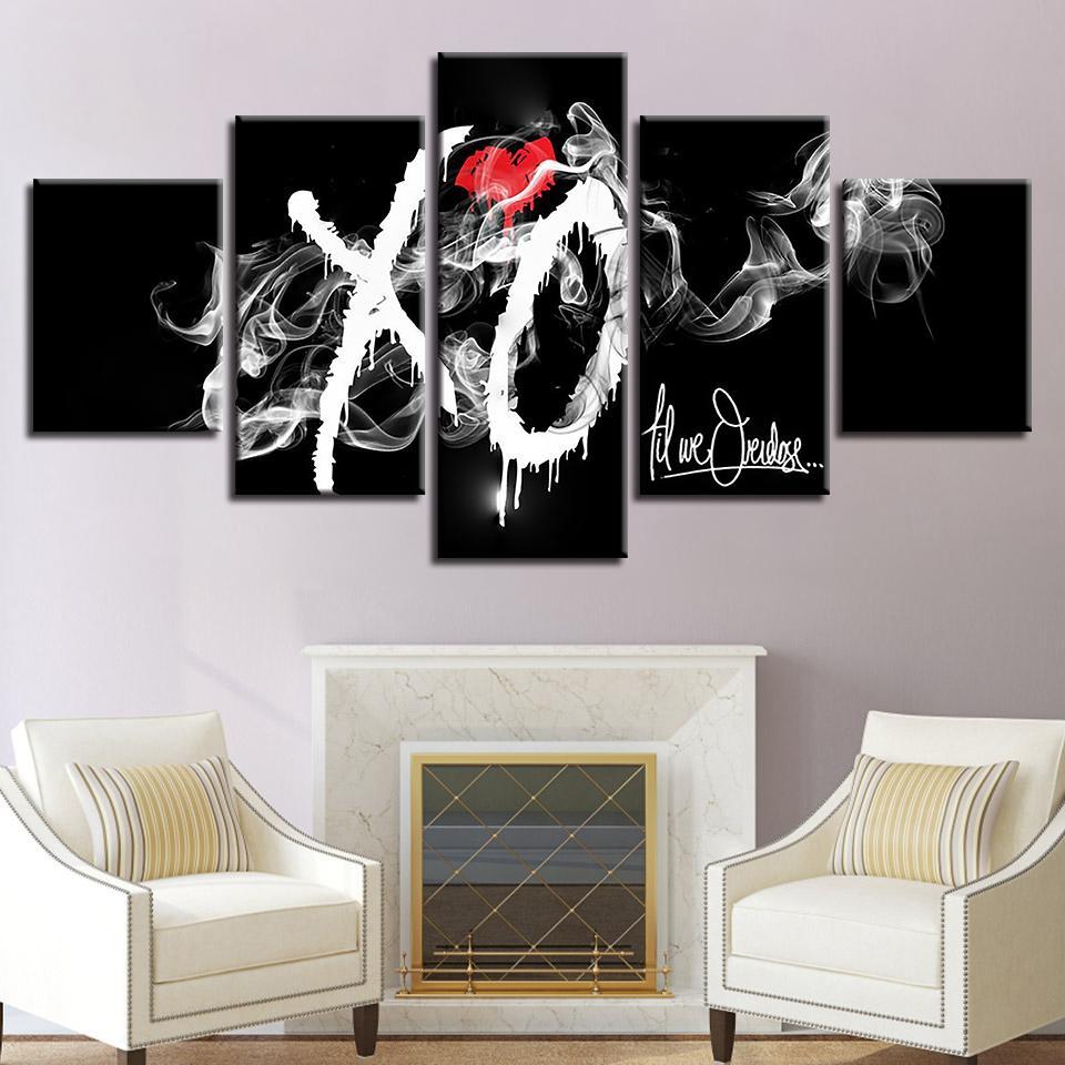 Til We Overdose - Music 5 Panel Canvas Art Wall Decor Til We Overdose - Music 5 Panel Canvas Art Wall Decor
