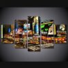 Times Square - Nature 5 Panel Canvas Art Wall Decor