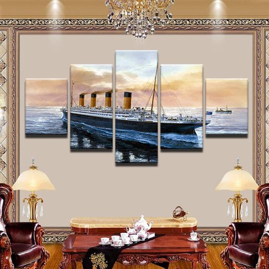 Titanic 4 - Movie 5 Panel Canvas Art Wall Decor Titanic 4 - Movie 5 Panel Canvas Art Wall Decor