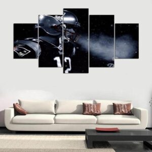 Tom Brady New England Patriots - Sport 5 Panel Canvas Art Wall Decor