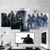 Tom Clancys Rainbow Six Siege Operators Shooter - Army 5 Panel Canvas Art Wall Decor