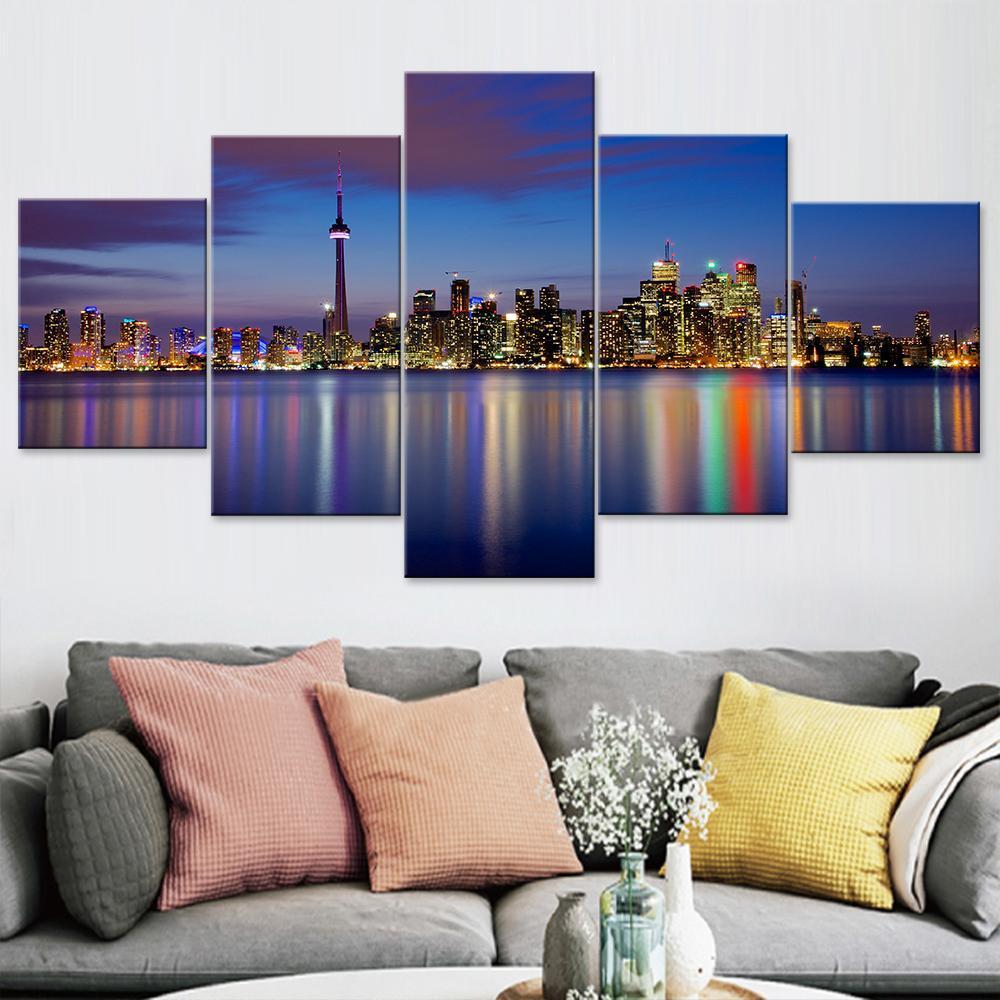 Toronto City - Nature 5 Panel Canvas Art Wall Decor Toronto City - Nature 5 Panel Canvas Art Wall Decor