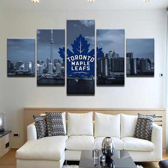 Toronto Maple Leafs - Sport 5 Panel Canvas Art Wall Decor Toronto Maple Leafs - Sport 5 Panel Canvas Art Wall Decor