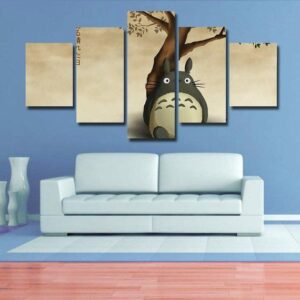 Totoro 03 - Anime 5 Panel Canvas Art Wall Decor