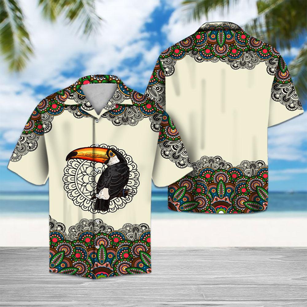 Toucan Mandal Hawaiian Shirt Summer Button Up Toucan Mandal Hawaiian Shirt Summer Button Up